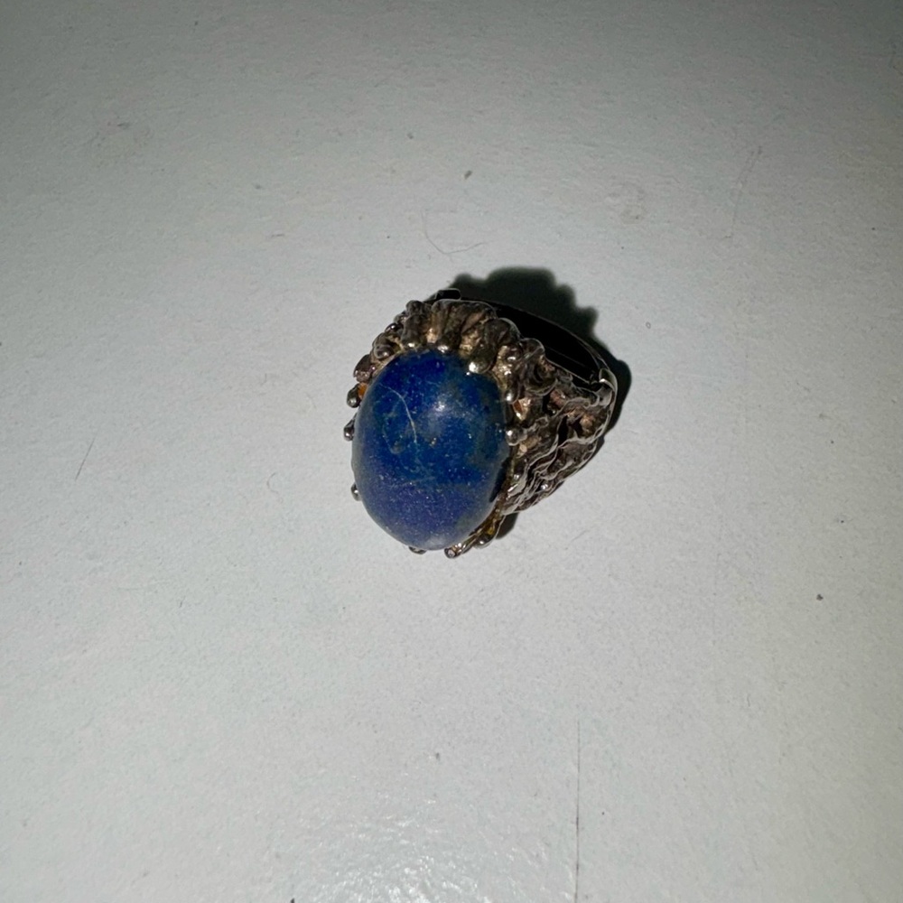 Vintage Silver Ring with Lapiz Lazuli